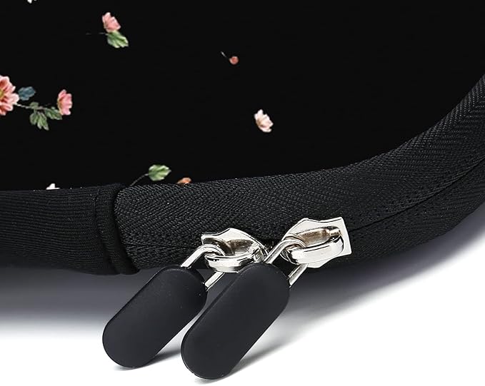 11.6-12.2 Inch Laptop Sleeve Case - Chromebook, Ultrabook, Notebook, Tablet Neoprene Handle Case for Men Women - Two Pockets Fit Apple MacBook Air, Samsung, Acer, HP, DELL (Flowers)