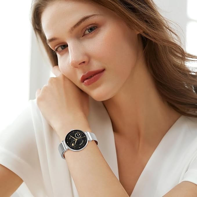 Bebinca Smart Watches for Women (Dial/Answer Calls) with Heart Rate/Sleep/Blood Oxygen Monitor, Voice Assistant Compatible with Samsung iPhone Android Phones, IP68 Waterproof(Silver)