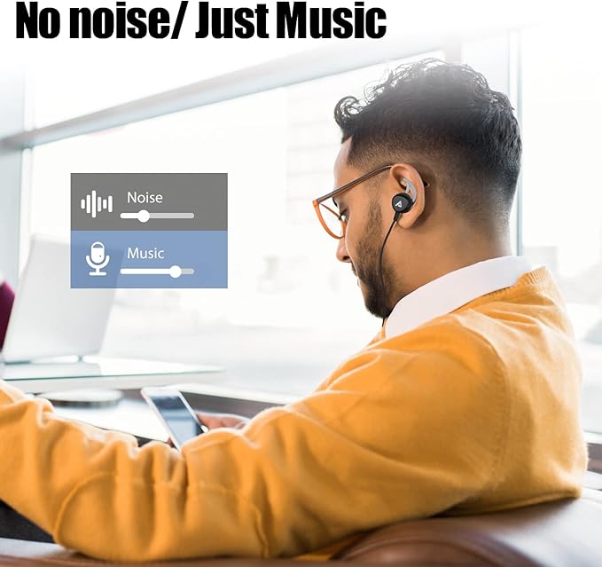 USB C Headphones, Type C Earbuds Magnetic Wired Earphones with Microphone and Volume Control Compatible with Google Pixel Xiaomi Samsung Oneplus Sony MacBook Black