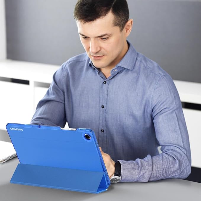 MoKo Case for Galaxy Tab A9+/A9 Plus 11 inch 2023, Slim Stand Protective Smart Cover with Hard PC Translucent Back Shell for Tab A9 Plus Tablet (SM-X210/X216/X218), Auto Wake/Sleep, Cobalt Blue