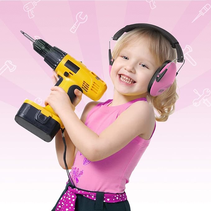 Dr.meter Ear Muffs for Noise Reduction: EM100 27.4SNR Kids Noise Cancelling Headphones with Adjustable Headband - Adults Kids Ear Protection for Monster Truck Concert Autistic Sensory 2PACK