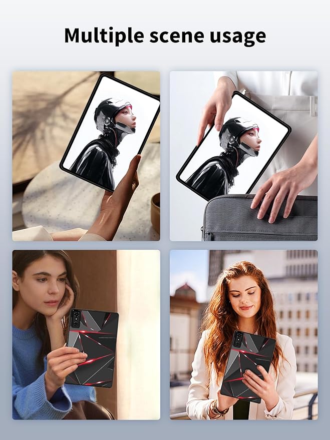 Case for REDMAGIC Astra Gaming Tablet 9.06inch,NOUKAJU Tablet Protection Case,Drop-Resistant,Anti-Scratch,Protection Cover for REDMAGIC Astra(Black-Red)