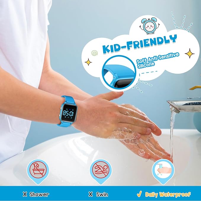 Kids Digital Watches for Boys Girls, Sports Watch with Fitness Tracker, Pedometer, Alarm Clocks, Stopwatch, No App Needed Waterproof Kids Watch, Gift for Teens Student Girls Boys Ages 5-14