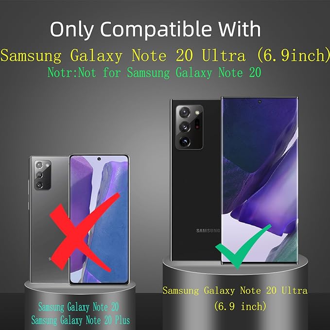 for Samsung Galaxy Note 20 Ultra Case Compatible with MagSafe Magnetic,with 1 Tempered Glass Screen Protector,Built-in 360°Kickstand Ring Military Grade Shockproof Heavy Duty Protection Purple