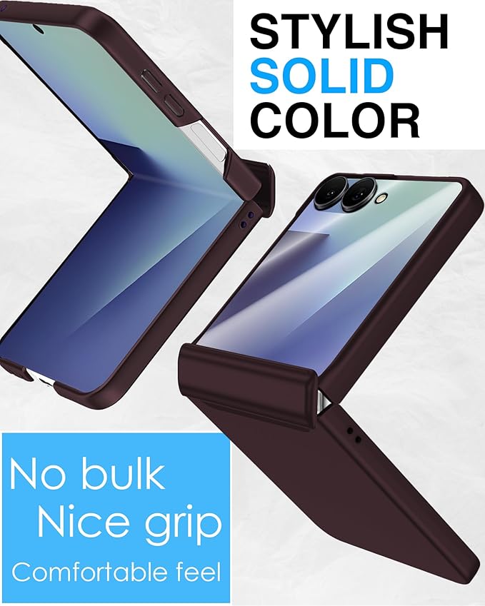 STORMTAL for Samsung Galaxy Z Flip 7 Case, Hinge Protection, Built-in Screen Protector, Wireless Charging, Shockproof, Slim Rugged Phone Protective Case for Galaxy Z Flip 7 Wine