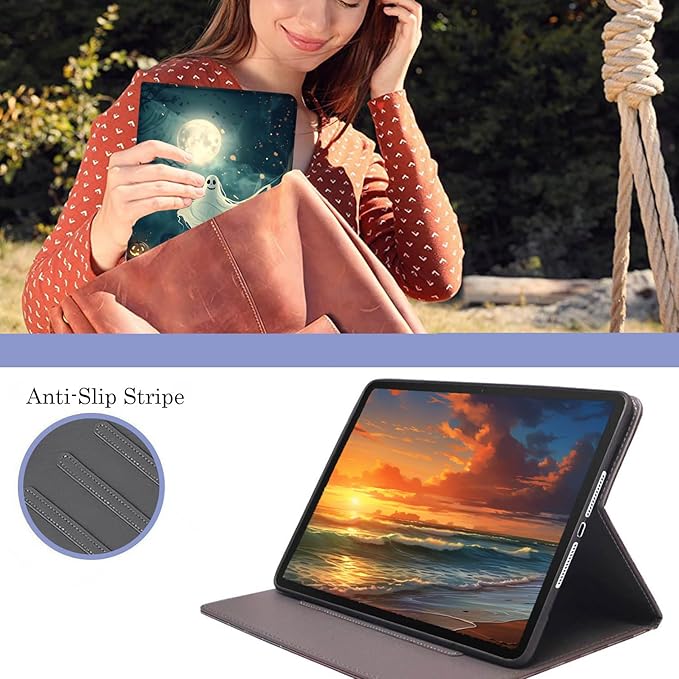 Case for Samsung Galaxy Tab A9+ 11 Inch 2023 Release (SM-X210/X216/X218), Adjustable Stand Auto Wake/Sleep Smart Case for Galaxy Tab A9 Plus Tablet - Halloween Ghost