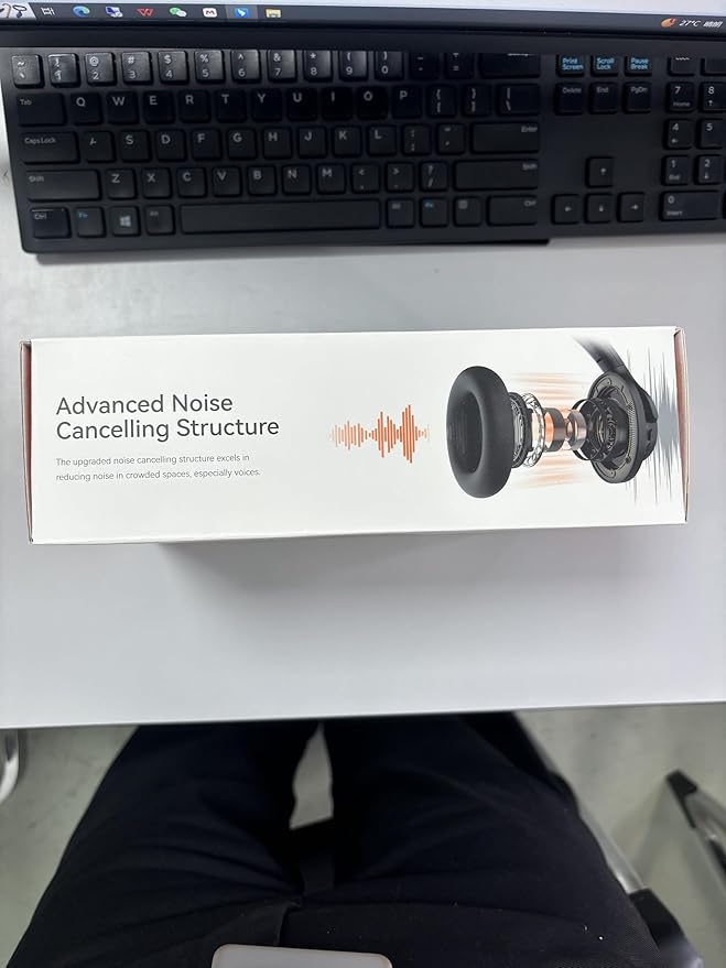 1Mii Y8+ Noise Cancelling Headphones Bluetooth, Wireless LDAC Hi-Res Audio, Custom EQ via App, 75H Playtime, Comfort Fit, Over Ear Headphones Foldable for Airplane Travel Home Office Cream White