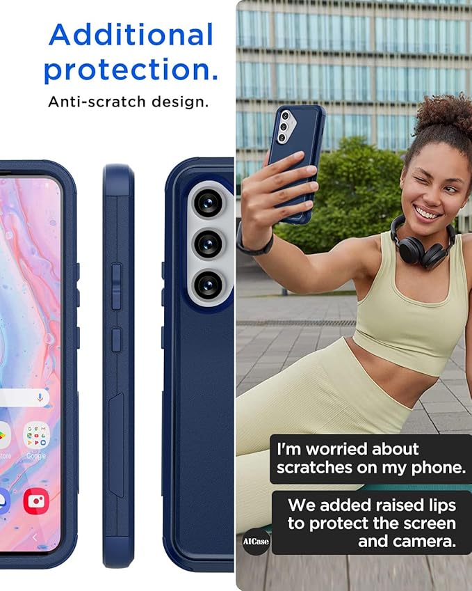 AICase for Samsung Galaxy S25 Plus Case,3-Layer Heavy Duty Pocket-Friendly Rugged Durable Military Grade Protection Shockproof/Drop Proof/Dust Proof Protective Cover for Galaxy S25 Plus 2025_2