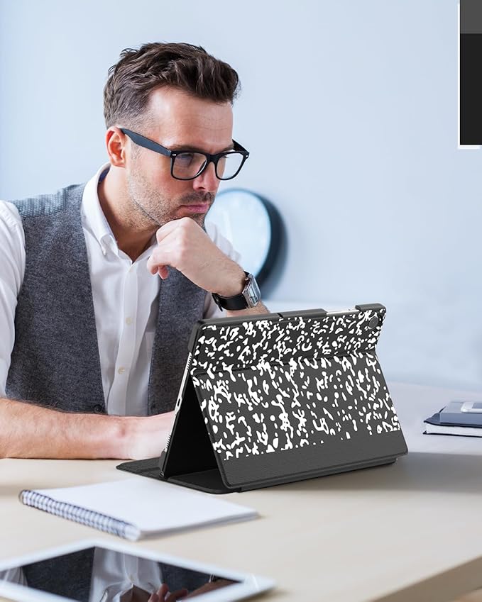 MoKo Case for Samsung Galaxy Tab A9 Plus 11-Inch 2023, Multi-Angle Viewing Slim Back Shell Protective Cover Case with Auto Wake/Sleep for Galaxy Tab A9+ Tablet SM-X210/SM-X216/SM-X218, Notebook Black