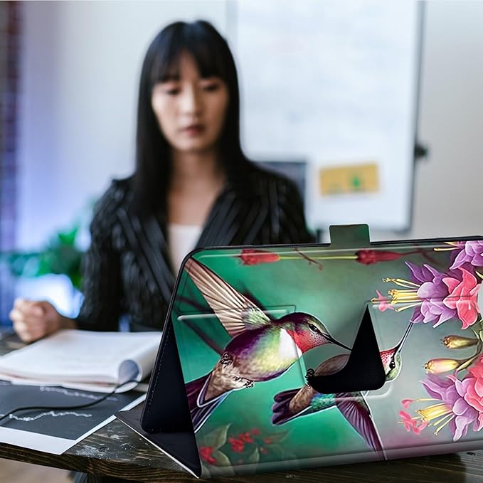 Case for Lenovo Tab P11 Pro Gen 2 11.2" 2022,Mxfdegf 360 Degree Rotating Stand and Magnetic Closure Case for 11.2 inch Lenovo Tab P11 Pro 2nd Generation,Hummingbird Red Flower