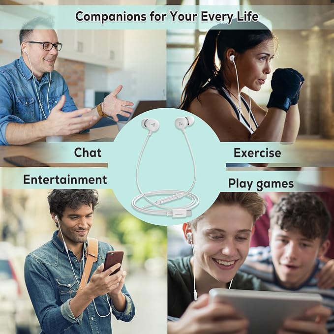 USB C Headphones for iPhone 16/15 Pro Max Wired Earbuds in-Ear Type C Built-in HD Microphone Volume Control Earphones for Samsung Z Flip 5 4 Galaxy S23 S21 A53 A54 Pixel 8 7 Pro, White