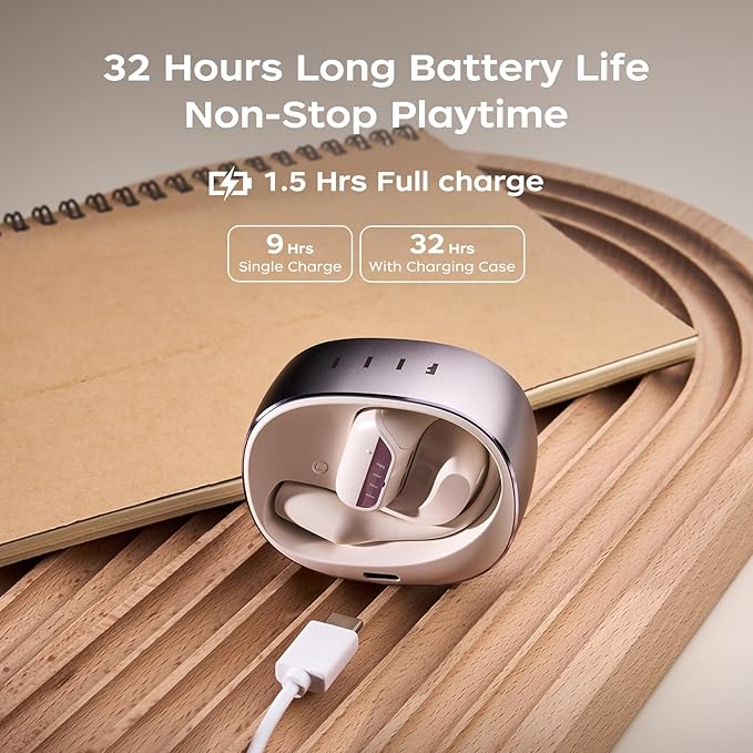 FIIL GS Open Ear Earbuds Wireless Heaphones, Wireless Earbuds with LDAC for Hi-Res Audio, Bluetooth 5.3 and Noise Reduction Earphone,IPX5 Waterproof, Open-Ear Heaphones