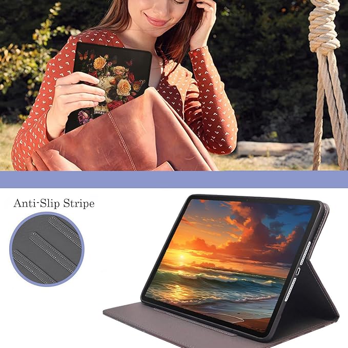 Case for Samsung Galaxy Tab A9+ 11 Inch 2023 Release (SM-X210/X216/X218), Adjustable Stand Auto Wake/Sleep Smart Case for Galaxy Tab A9 Plus Tablet - Butterflies, Roses and Skull