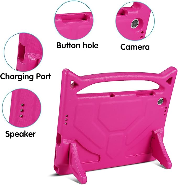 Kids Case for Samsung Galaxy Tab A9 Plus 11inch 2023, Lightweight Durable Shockproof Samsung Galaxy Tab A9+ Cover with Handle,Build-in Kickstand for Kids (Pink)