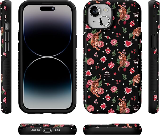 Casely iPhone 14 Case | Wild at Heart | Tiger | Compatible with MagSafe | Bold Protective Design