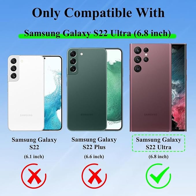 Fiyart Designed for Samsung Galaxy S22 Ultra Case Matte Flowers Design Compatible with MagSafe Wireless Charging,Cute Floral Anti-Scratch Translucent Phone Cover for Women Girls 6.8"-Black