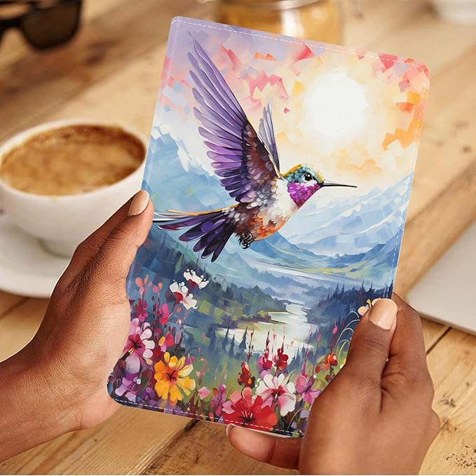 Case for Samsung Galaxy Tab A9 Plus 11 Inch 2023 Model (SM-X210/X216/X218), Slim Lightweight PU Leather Stand Cover with Auto Wake/Sleep, Hummingbird