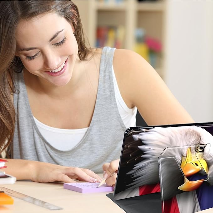 Case for Lenovo Tab M10 Plus 10.3", 360 Degree Rotating Folding Stand,with Auto Sleep/Wake Case for Lenovo Tab M10 Plus (2020 2nd Gen) TB-X606F/TB-X606X 10.3" FHD Tablet,American Flag Eagle