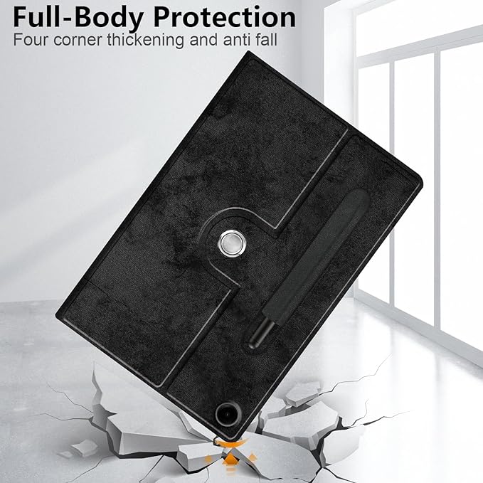Case for Samsung Galaxy Tab A9 Plus/Galaxy Tab A9 + 11 Inch 2023 SM-X210/X216/X218 Tablet,360° Rotating Stand Cover with Auto Sleep/Wake,Black