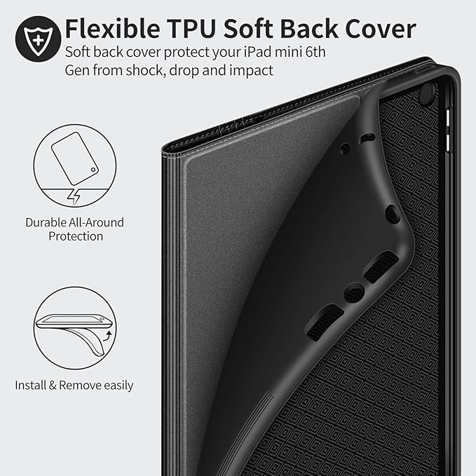 H HOLIMET Case for iPad 9th Generation 10.2 Inch 2021 iPad 8th 7th Generation 2020/2019 with Pencil Holder Vegan Leather Auto Sleep/Wake Smart Shockproof Protective Cover