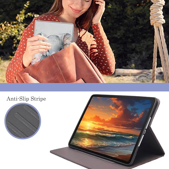 Case for Samsung Galaxy Tab A9+ 11 Inch 2023 Release (SM-X210/X216/X218), Adjustable Stand Auto Wake/Sleep Smart Case for Galaxy Tab A9 Plus Tablet - Little Elephant Flower