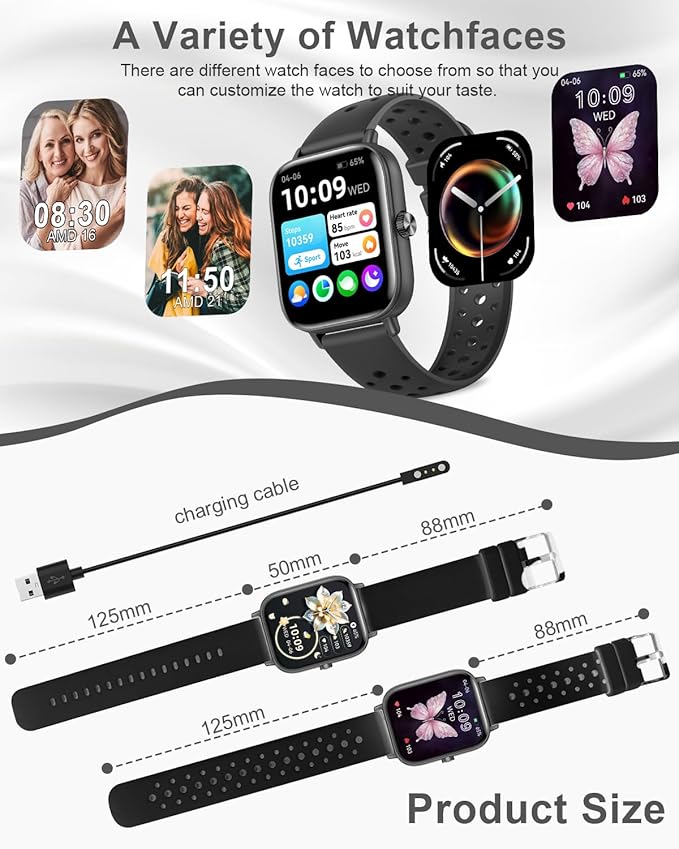 Smart Watches for Men Women Fitness: Fitness Tracker Watch with Bluetooth Call 24/7 Heart Rate SpO2 Sleep Monitor IP68 Waterproof 120+ Sport Mode Activity Trackers Compatible iPhone Android Phones