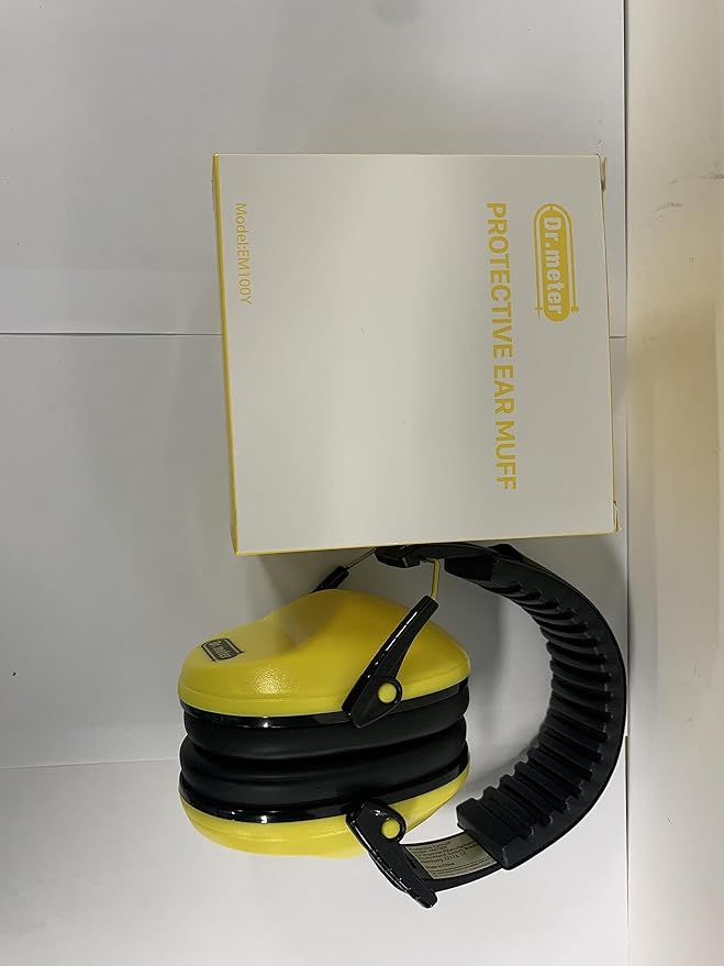 Dr.meter Ear Protection for Kid: EM100 SNR27.4 Kids Noise Cancelling Headphones with Adjustable Headband - Kid Hearing Protection for Monster Truck Mowing Demo Derby and Concert - Yellow