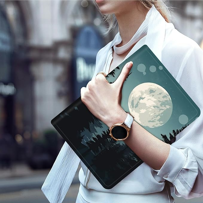 Case for Microsoft Surface Pro 7/7 Plus/Pro 6/5/4/LTE 12.3 Inch PU Leather Slim Lightweight Multiple Angles Stand Smart Cover with Auto Wake/Sleep, Art Forest