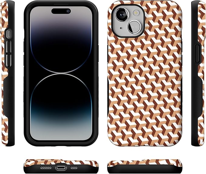 Casely iPhone 14 Case | Step It Up | Abstract Geo | Compatible with MagSafe | Bold Protective Design