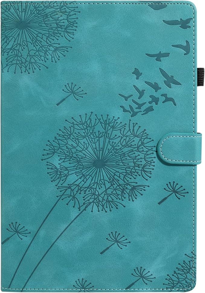 Samsung Galaxy Tab A 10.1 Case T510 T515 T517, Dandelion Cover with Kickstand for Pencil Holder, Magnetic Closure and Precise Cutouts, Compatible with Samsung Galaxy Tab A 2019 10.1 Inch Blue