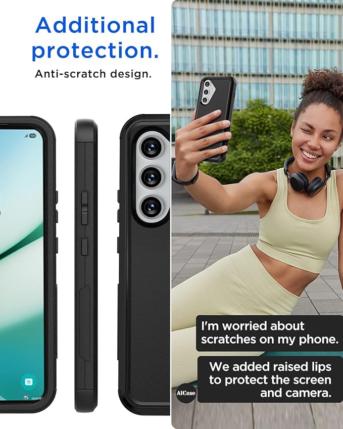 AICase for Samsung Galaxy S25 Case,3-Layer Heavy Duty Pocket-Friendly Rugged Durable Military Grade Protection Shockproof/Drop Proof/Dust Proof Protective Cover for Samsung Galaxy S25 2025_1