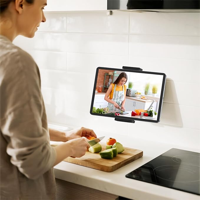 Urmust Universal Tablet Wall Mount Holder, 360° Adjustable, for 4.7-13" Devices, iPad, Galaxy Tab,Sturdy Aluminum Wall Phone Holder, ipad Wall Mount for Home, Office & Public Spaces