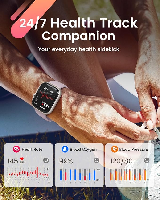 Smart Watches for Women for iPhone&Android: 30 Day+Battery Life, Smart Watch (Answer/Make Calls)with SpO2 Sleep Heart Rate Monitor, IP68 Waterproof,Fitness Tracker with 120+Sport,Reloj Inteligente