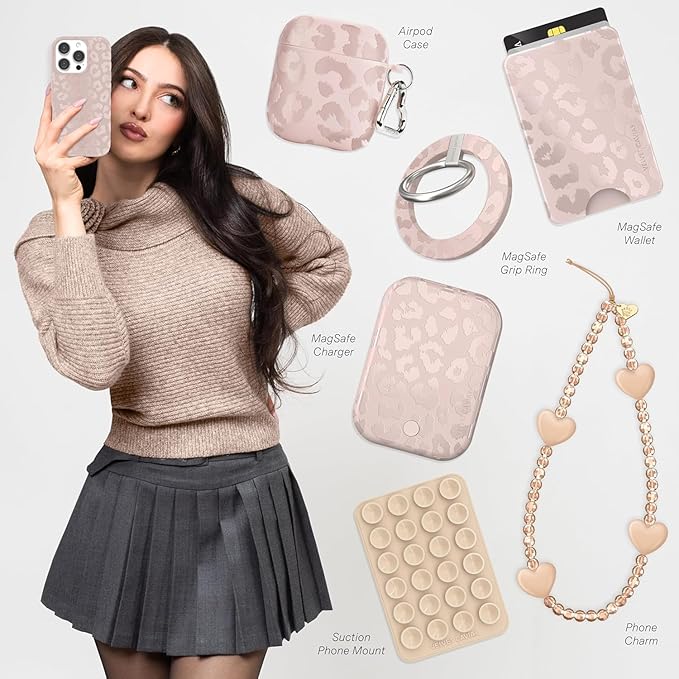 VELVET CAVIAR Case for iPhone 17 Air | Compatible with MagSafe | 10ft Drop Tested | Protective Designer Cases | Nude Leopard