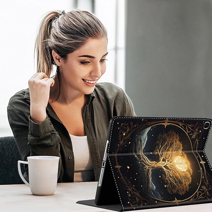 Case for Galaxy Tab A9 Plus , Auto Sleep/Wake Multi-Angle Viewing Slim Folio Stand Cover for Samsung Galaxy Tab A9+/A9 Plus 11 Inch 2023 (SM-X210/X216/X218), Abstract Tree