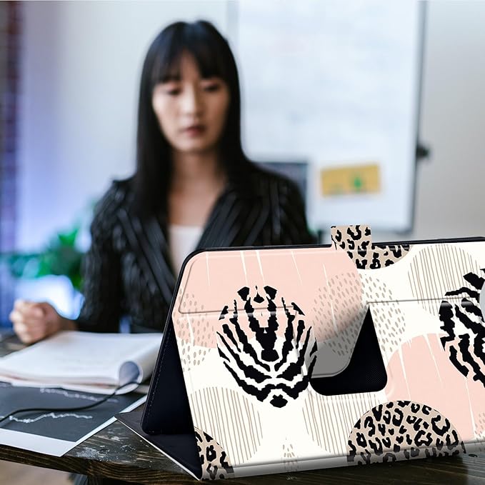Case for Lenovo Tab P11 Pro Gen 2 11.2" 2022,Mxfdegf 360 Degree Rotating Stand and Magnetic Closure Case for 11.2 inch Lenovo Tab P11 Pro 2nd Generation,Pink Leopard Print
