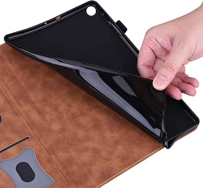 Lenovo Tab M8 / Tab M8 HD LTE/Smart Tab M8 / Tab M8 FHD Case 8.0 Inch Folio Stand Shell Cover Leather Card Holder Lenovo M8 TB-8505F TB-8505X TB-8505FS TB-8705F TB-8705N,Brown