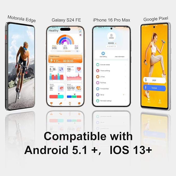 Smart Watches for Women Men Fitness Tracker Watch 2.04 HD Screen Sport Watch with ChatGpt AI Voice 3 Bands Step Counter 24/7 Heart Rate Sleep Monitor Smartwatch for Android iOS (Silver)