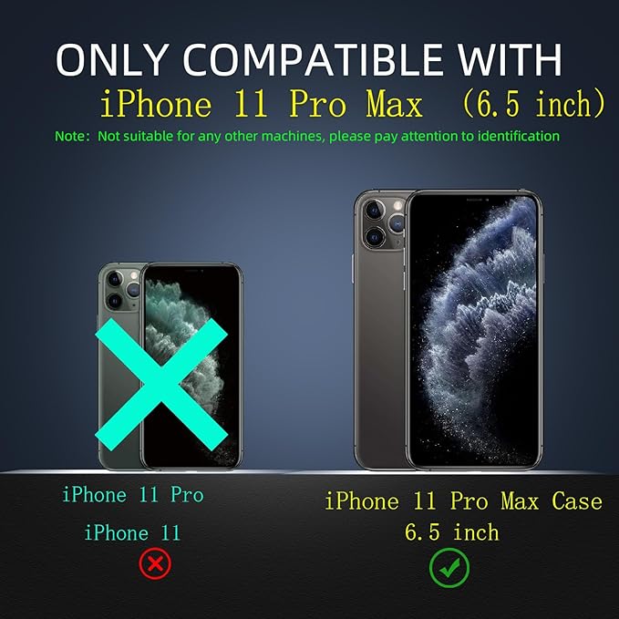 for iPhone 11 Pro Max Case Magnetic Compatible with MagSafe Wireless Charging,with 2 Screen Protectors,with Kickstand Shockproof Shock-Absorbent Heavy Duty Protection Scratch Resistant Blue