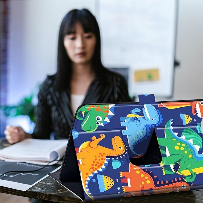 Case for Lenovo Tab P11 Pro Gen 2 11.2" 2022,Mxfdegf 360 Degree Rotating Stand and Magnetic Closure Case for 11.2 inch Lenovo Tab P11 Pro 2nd Generation,Cute Dinosaur