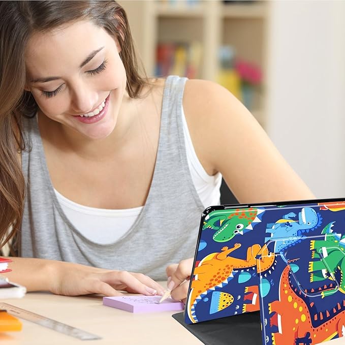 Case for Lenovo Tab P11 Plus Case 2021 (TB-J616F / J616X), 360 Degree Rotating Folding Stand,with Auto Sleep/Wake Case for Lenovo Tab P11 11” 2020 (TB-J606F TB-J606X),Cute Dinosaur