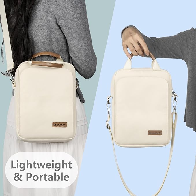 7-9 Inch Tablet Sleeve Bag, Ipad Bag for iPad mini 6/5/4/3/2,Samsung Galaxy Tab A7 Lite 8.7" / Tab A 8.0",Kindle 2022/10/9/8/7/6,eReader,with Removable Shoulder Strap (Beige)