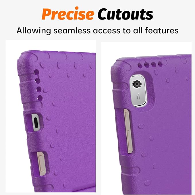 for Lenovo Tab M9 Case, New Kids Heavy Duty Cover with Convertible Handle Stand for Lenovo Tab M9 9.0 Inch 2023, Purple