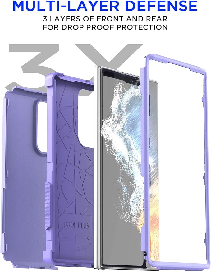 AICase Protective Cover Phone Case for Samsung Galaxy S22 Ultra/Heavy Duty, 3-Layer, Rugged, Pocket-Friendly, Durable, Military Grade Protection, Shockproof, Drop Proof, Dust-Proof, 6.8"
