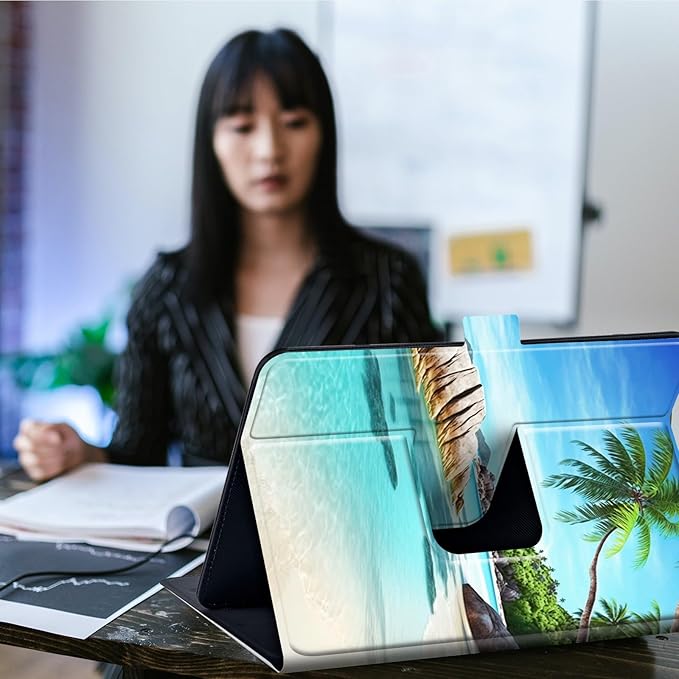 Case for Lenovo Tab P11 Pro Gen 2 11.2" 2022,Mxfdegf 360 Degree Rotating Stand and Magnetic Closure Case for 11.2 inch Lenovo Tab P11 Pro 2nd Generation,Beach Palm Trees