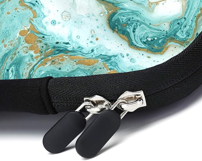 Green Marble Neoprene Laptop Case - 11.6" to 12.2" Fits MacBook Air, Samsung, Acer, HP - Two Pockets, Handle, Ultrabook & Chromebook Sleeve