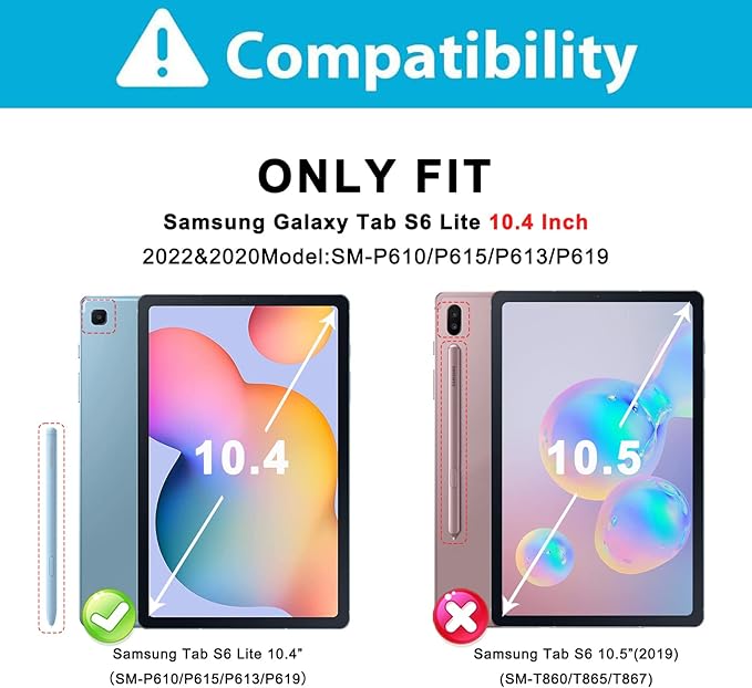 BATYUE Case for Samsung Galaxy Tab S6 Lite 10.4 Inch 2024/2022/2020 (SM-P610/P613/P615/P619/P620/P625/P627), Protective Rugged Cover with Stand, for Kids, Boys, Girls, Emerald Green