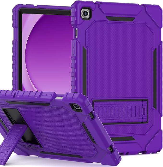 Grifobes for Samsung Galaxy Tab A9 Plus 11 Inch 2023 Cases, Heavy Duty Shockproof Rugged Cover for New Samsung Tablet A9+ 11" Case (SM-X210/X216/X218) with Kickstand for Kids, Dark Purple