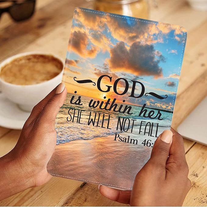 Case for Samsung Galaxy Tab A9 Plus 11 Inch 2023 Model (SM-X210/X216/X218), Slim Lightweight PU Leather Stand Cover with Auto Wake/Sleep - Bible Verse Psalm 46:5