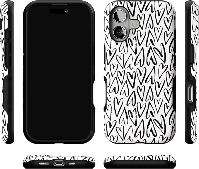 Casely iPhone 17 Case | Heart Throb | Endless Hearts | Bold Protective Design | Compatible with MagSafe